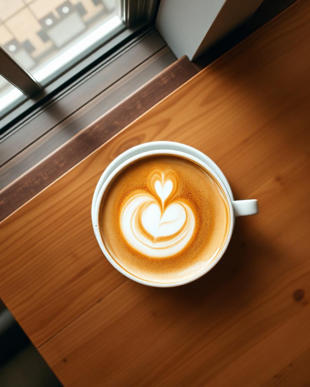 Cappuccino with latte art